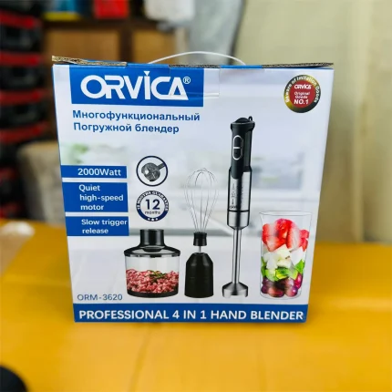 Orvica – Professional 4 in 1 Hand Blander with Quiet High-Speed Motor, Model: ORM-3620