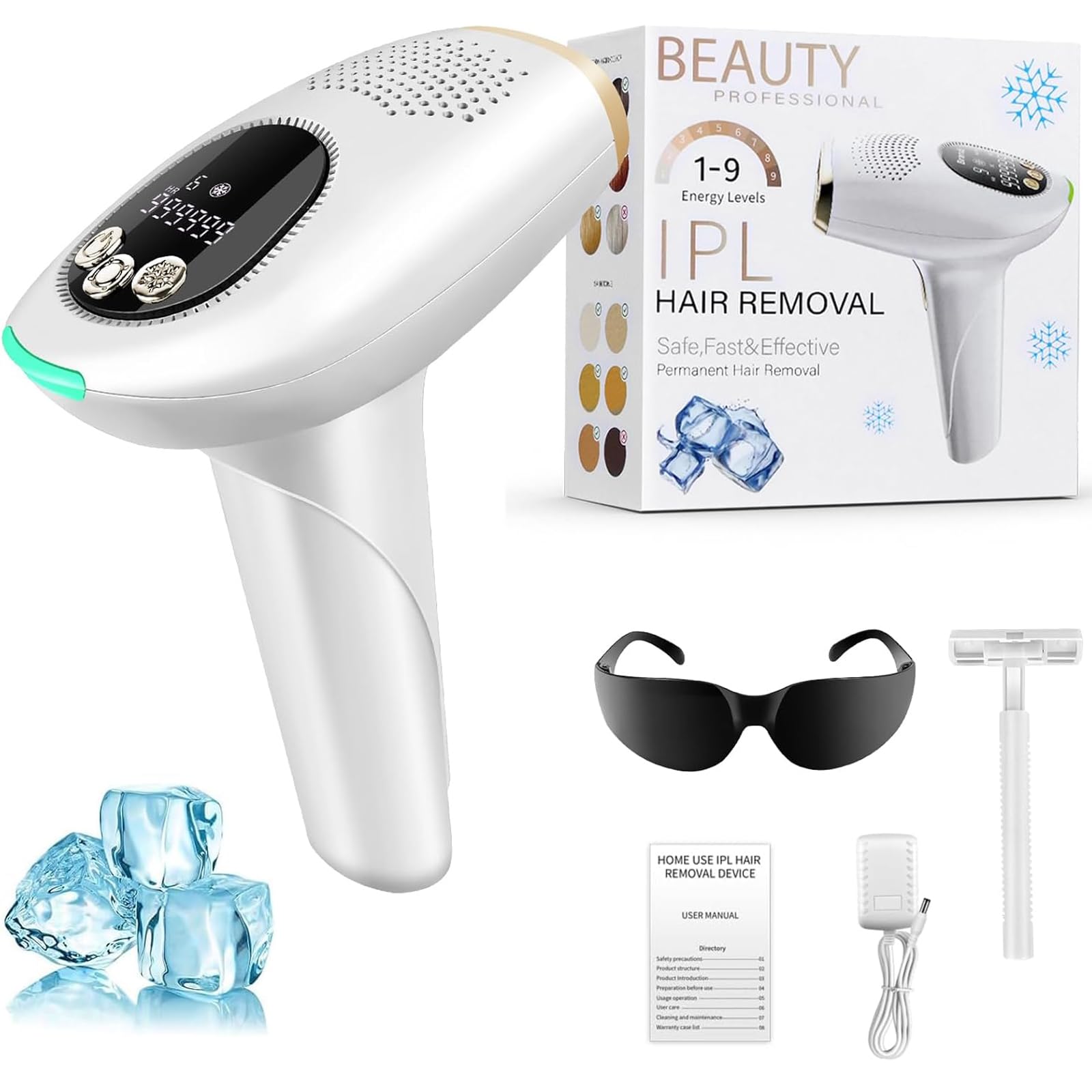 970 Beauty Professional IPL Laser Hair Removal Device