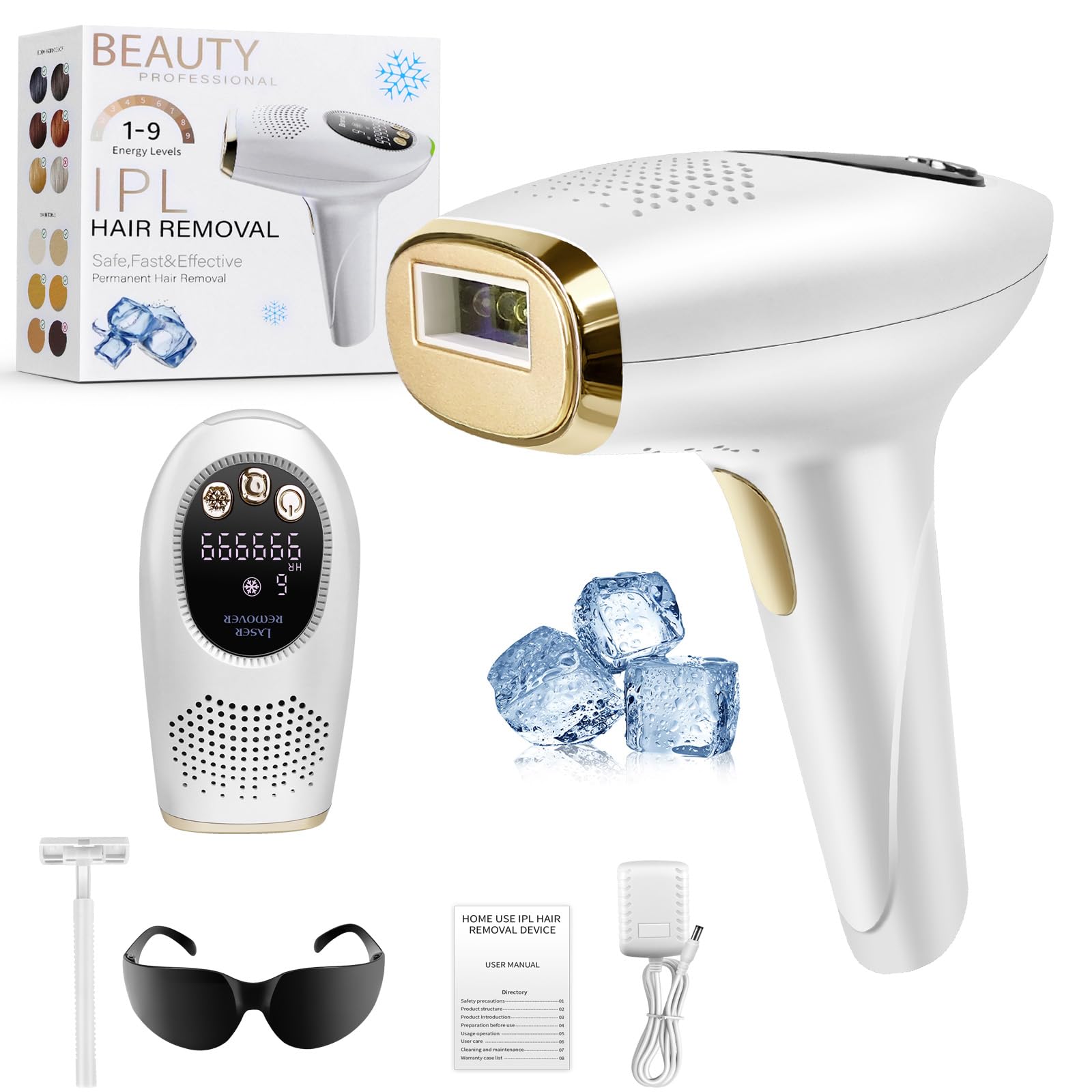 971 Beauty Professional IPL laser hair removal machine with cooling technology
