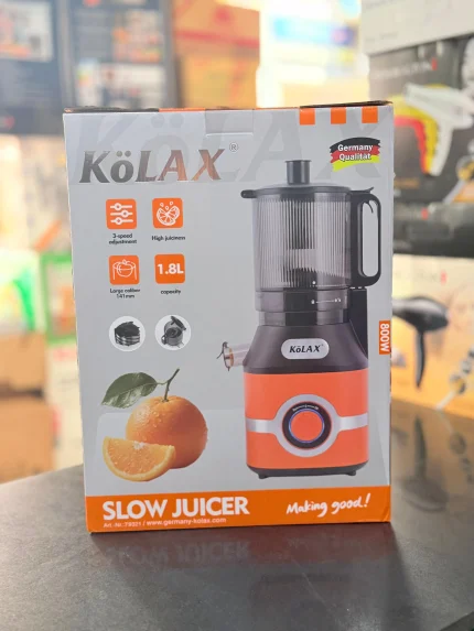 Slow juicing / cold-press style operation
