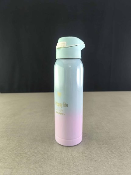 1. Light Blue and Pink Gradient Water Bottle