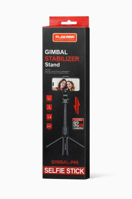 PLOKAMA P66 Gimbal Selfie Stick